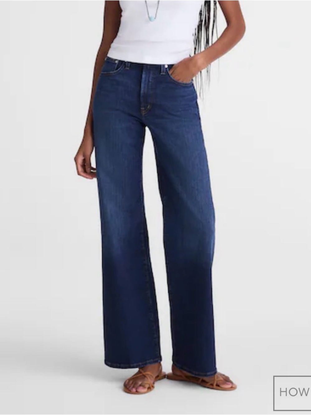 Madewell Dark Blue Wide-Leg Jeans